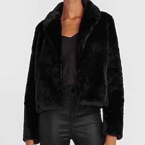 Cozy notch faux fur EXPRESS jacket